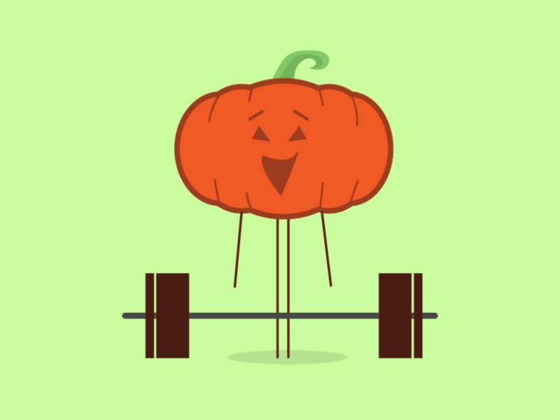 Pumpkin Deadlift crossfit deadlift fitness fitness club halloween looping gif pumpkin pumpkins