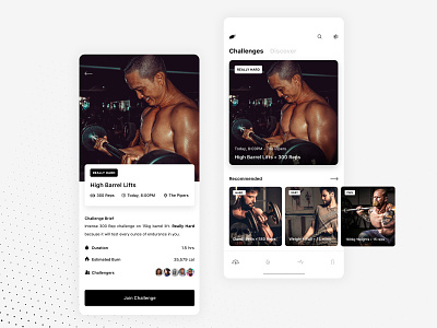 Fitness App - Body, Mind & Gym 🏋🏼‍♂️ app body design discover exercise fitness flat gym health physical training ui ux