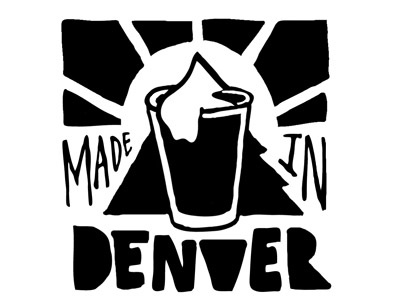 Made In Denver | Stamp Project beer colorado denver hand made in mountain stamp student student work sunset trees type