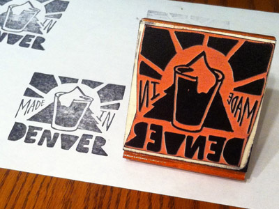 Real Stamps Dribbble beer colorado denver made in mountain stamp student sunset trees wichita