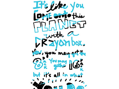 "Waking Life" Excerpt hand type illustration kansas movie quote student typography wichita woman designer