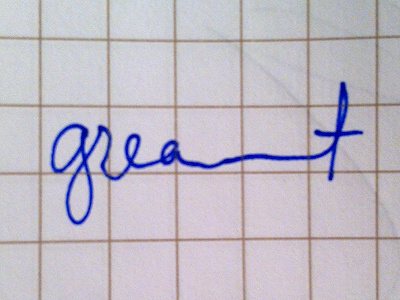 great blue ink great handwriting handwritten interpretation kansas typography wichita