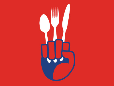 Food War food war war flat food silverware