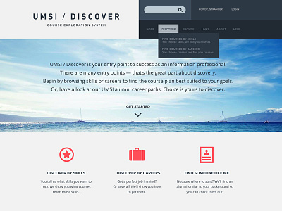 UMSI / Discover Homepage ui ux web design website