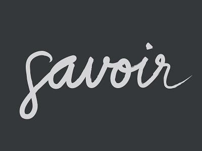 Savoir handwritten lettering script type typography