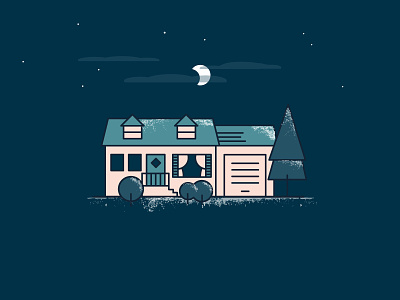 Just another house drawing house illustration night snow vector