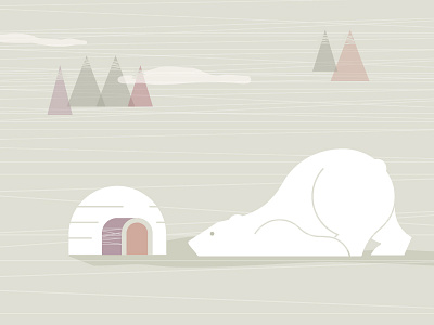 Peekaboo igloo illustration peekaboo polar bear snow vector