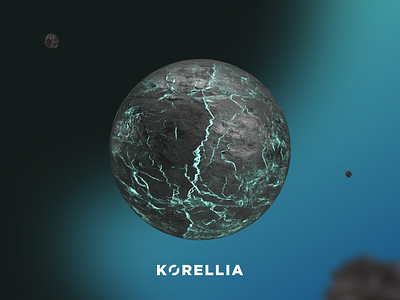 Korellia planet - Incentivized testnet 3d branding concept design planet