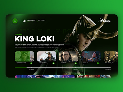 Disney video on demand - Concept app branding concept design disney gradient idea illustration marvel ui ux vod