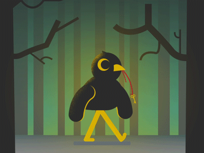 Bird Walk Cycle animal animated gif animation bird design firefly illustration