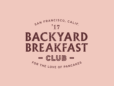 Backyard Breakfast Club backyard breakfast logo pancakes