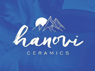 Hanovi Ceramics brandmark ceramics handcrafted hanovi hanovi ceramics logo mountains