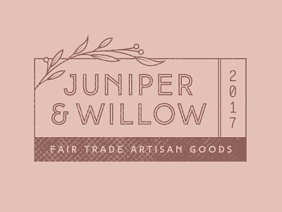 Juniper & Willow branding feminine floral juniper juniper and willow line art logo willow