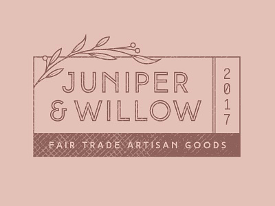 Juniper & Willow branding feminine floral juniper juniper and willow line art logo willow