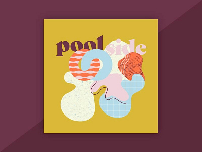 Poolside Playlist abstract album cover midcentury modern music playlist pool poolside shapes solstice spotify summer swim