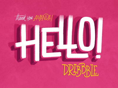 Hello Dribbble design handlettering illustration lettering logo typography vector