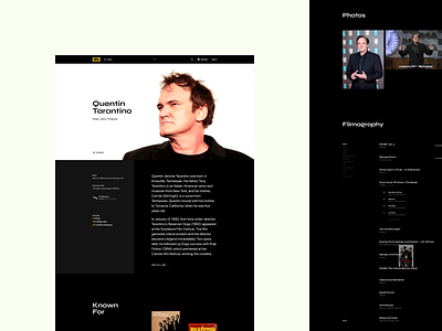 IMDb — New website celebrity clean dark design desktop imdb minimalism movie redesign typography ui ux web web design website
