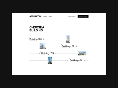 ARCHIDECO — Real Estate clean design desktop grid interface lending minimalism selection typography ui ux web web design website