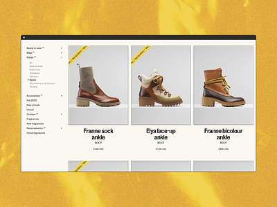 Chloé — E-commerce Redesign branding clean design desktop e commerce fashion product typography ui ux web