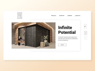 Wooden Company • Concept clean design desktop first screen minimal typography ui ux web website wood