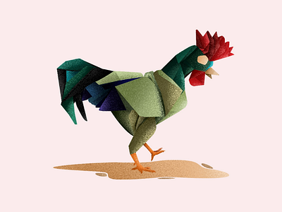 The Rooster. rooster aviary illustration bird