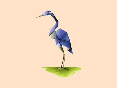 Blue heron aviary aviary illustration bird icon blue blue heron design design inspiration green illustraor illustration stylised