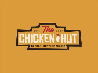 The Chicken Hut Logo branding design graphic icon illustration illustrator logo typography vector