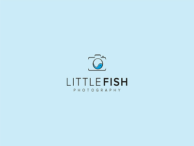 Little Fish Logo animal camera fish illustrator logo design water