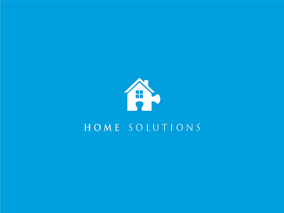 Home Solutions home house illustrator logo design puzzle real estate solutions