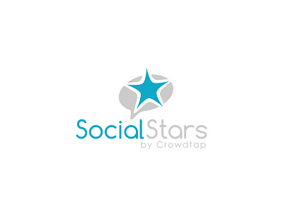 Social Stars brand bubble chat group logo network social start