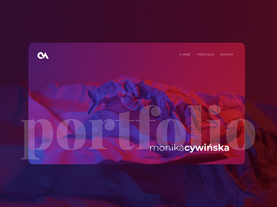 Monika Cywińska website portfolio branding design portfolio typography ui web webdesign