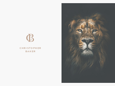 Christopher Baker — Logo Mark branding high end lettering lion logo mark monogram regal type typography