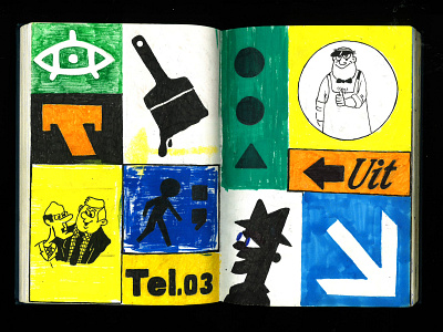 Sketchbook page #07 boost character color colorful drawing dummy front page fullpage give likes illustration ink marker page pages sketch sketchbook spread