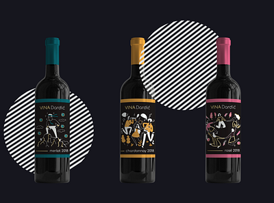 Wine Label Design branding design identity illustration minimal typography vector