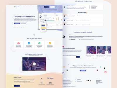Landing Page for Online Education System