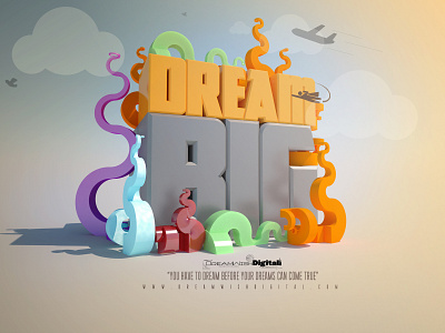 DreamBIG 3d art c4d cinema4d graphic design graphic designer illustration low poly