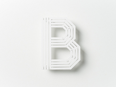 Bench analog b bench handmade letterform photography the b project typography white white on white