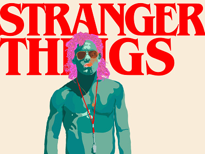 Stranger Things all the pretty colors billy cool design drawings lettering red stranger things typography