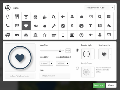 Web icon Maker design generator icon icons opensource simbla ui ux webbuilder webtool