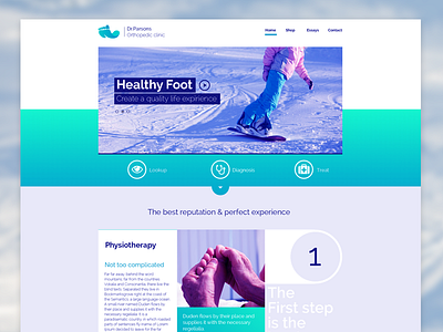 Dr.parson Responsive Template foot health medical simbla ui webdesign
