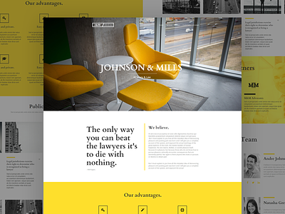Johnson & Mills Advocates advocates agency bootstrap ui web webdesign