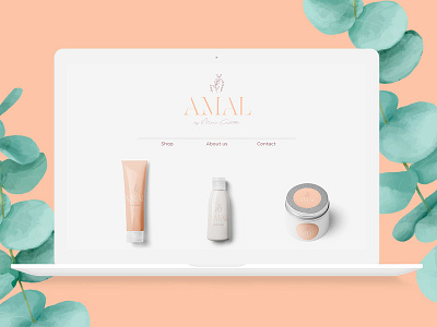 AMAL Beauty website branding corporate branding design graphic design logo product product catalog web