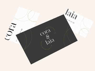 cora & laia Logo + Business card branding busines card corporate branding design graphic design identity card logo
