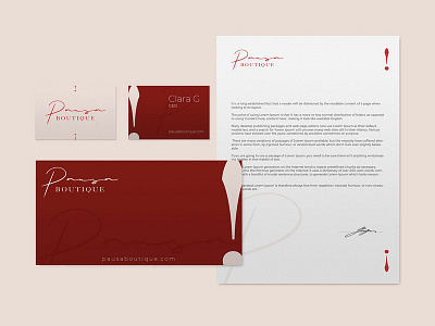 Pausa boutique !¡ branding busines card corporate branding design graphic design identity card logo