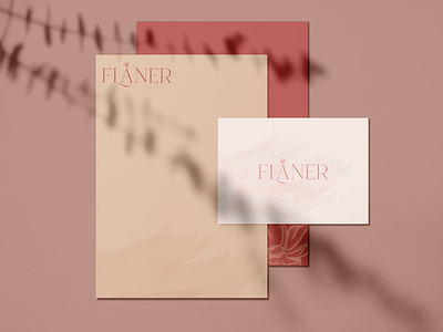 Flâner branding design graphic design logo