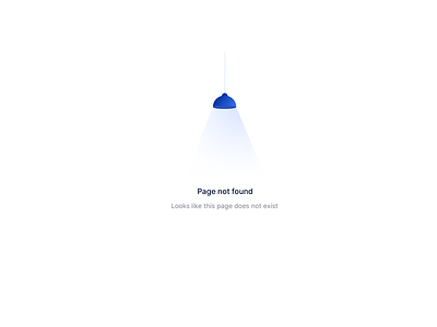 Page not found design empty state illustration