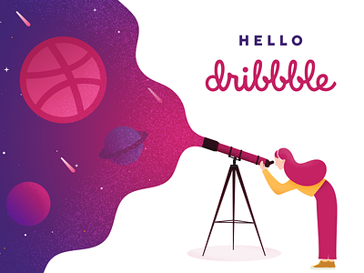 Dribbble Welcome animation app branding design icon illustration illustrator logo typography ui ux vector web website