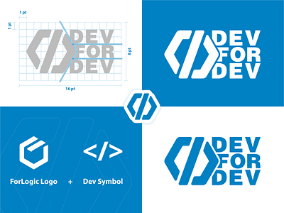 DevForDev adobe illustrator branding design flat illustration logo minimal typography vector web