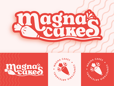 Magna Cakes adobe illustrator branding design illustration logo typography
