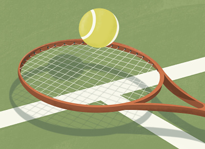 Ace! digital illustration digital illustrator digitalart drawing illustration procreate sports sports design sports illustration tennis vintage